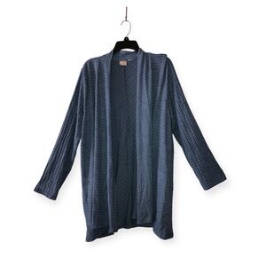 Chico's Slate Blue Open-Front Cardigan